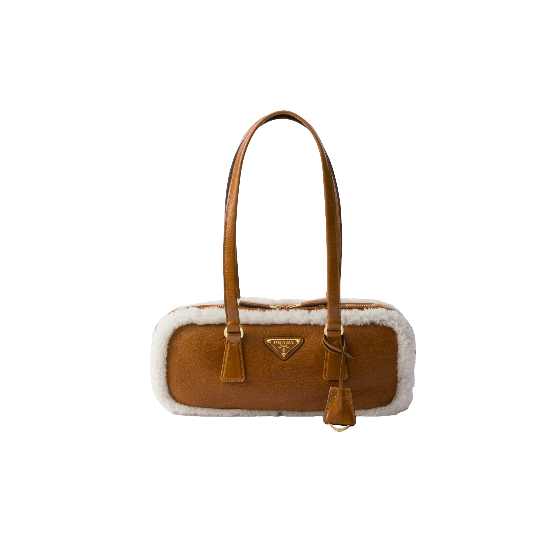 PRADA MEDIUM SHEARLING TWO-HANDLE BAG 1BB124 (27*12*6cm) PRADA MEDIUM SHEARLING TWO-HANDLE BAG 1BB124 (27*12*6cm)